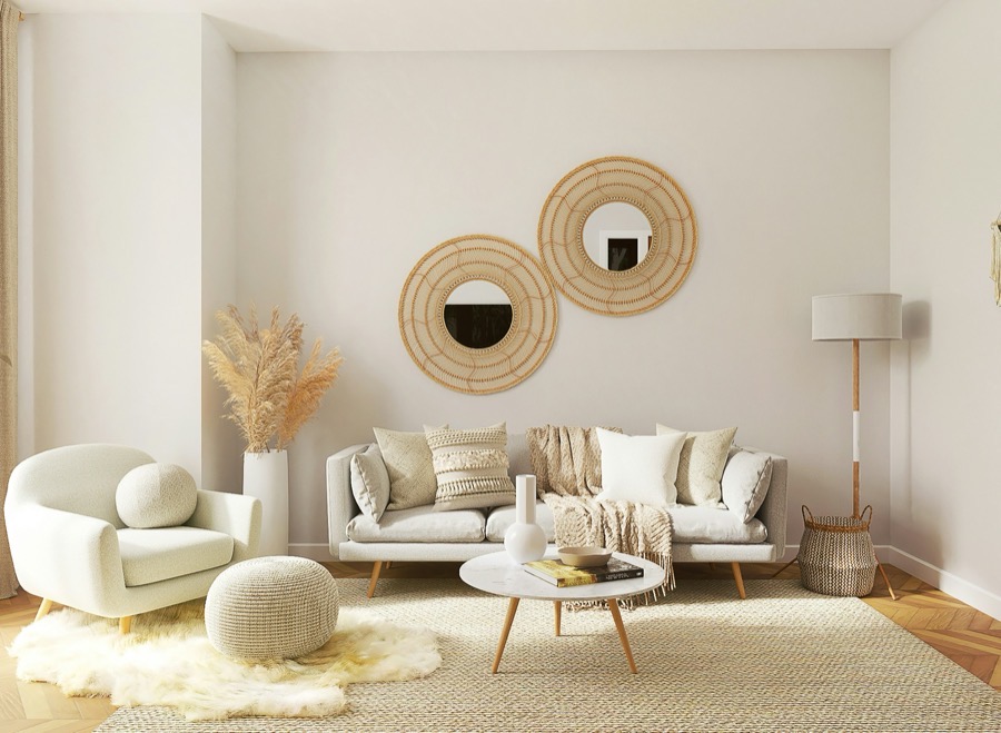 A clean, well-maintained residential living room